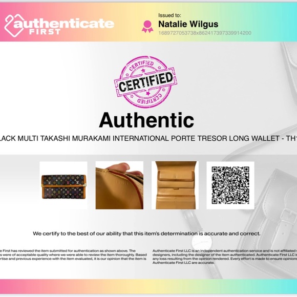 Like-New Louis Vuitton x Takashi Murakami International Porte Tresor Long Wallet - Picture 16 of 16